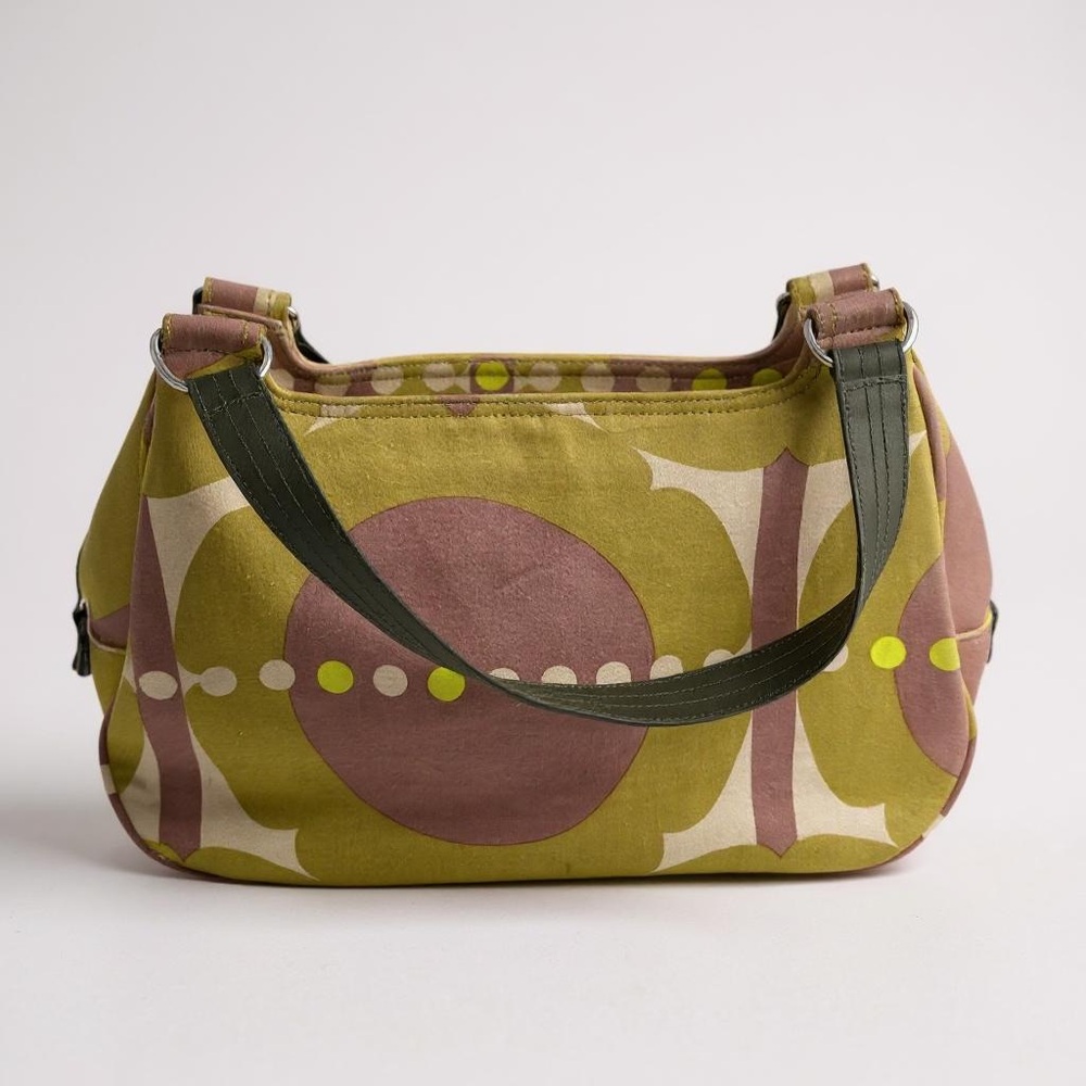 Orla Kiely Green and Pink Shoulder Bag